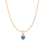 Dainty Zircon necklace in 14K rose gold