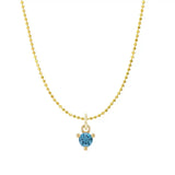 Mini Zircon necklace in 14K yellow gold
