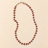Tiny Coral Gem Necklace