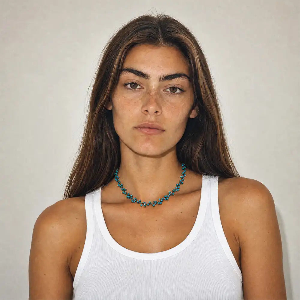 Tiny Turquoise Gem Necklace