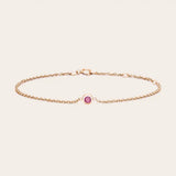14K rose gold Tourmaline bracelet, 14K rose gold Tourmaline birthstone bracelet, 14K rose gold Tourmaline gemstone bracelet rose gold variant--14K-rose-gold