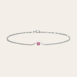 14K white gold Tourmaline gemstone bracelet white gold variant--14K-white-gold variant--Tourmaline