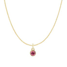 Tourmaline birthstone necklace, featuring a 3mm natural gemstone on a delicate chain