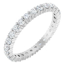Diamond eternity ring in 10K white gold, handcrafted using recycled metal.