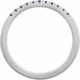 Side view of sapphire stacking ring in 14K white gold variant--14K-white-gold