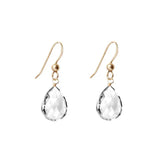 Fine jewelry white topaz earrings crafted in solid yellow gold variant--14K-yellow-gold variant--white-topaz