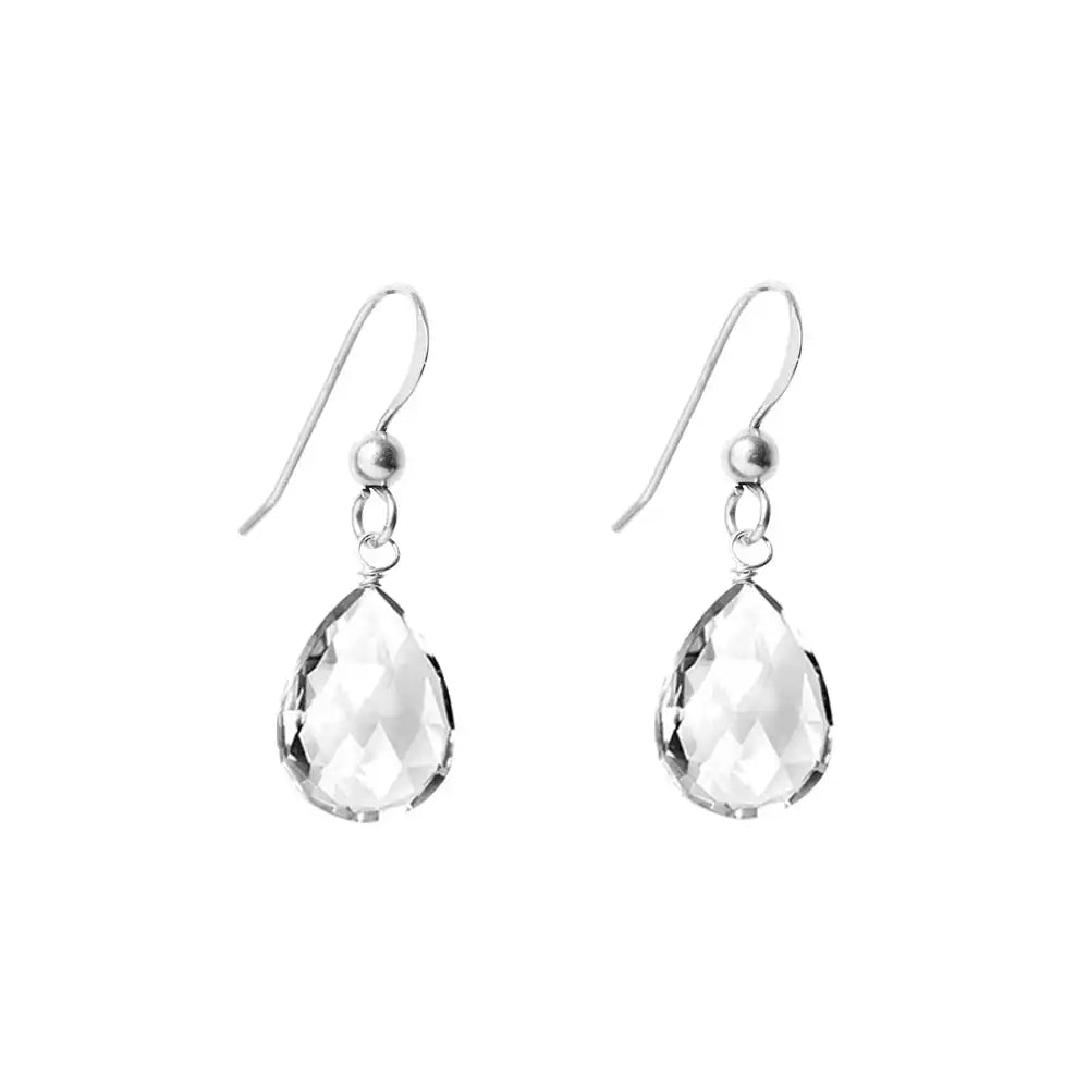 Handmade white topaz earrings. Custom made for you.