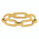 Close-up of luxury 18K gold link bracelet