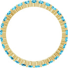 Eco-friendly yellow gold ring featuring Aquamarine birthstones, perfect for layering.