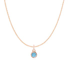 Zircon birthstone necklace , handmade charm with a symbolic zircon birthstone for December