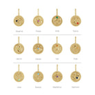 Collection of all 12 zodiacs shown in gold