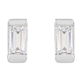 .08CT Baguette Diamond Studs - erin gallagher variant--14K-white-gold
