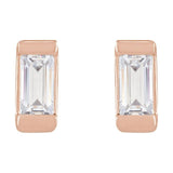 .08CT Baguette Diamond Studs - erin gallagher variant--14K-rose-gold