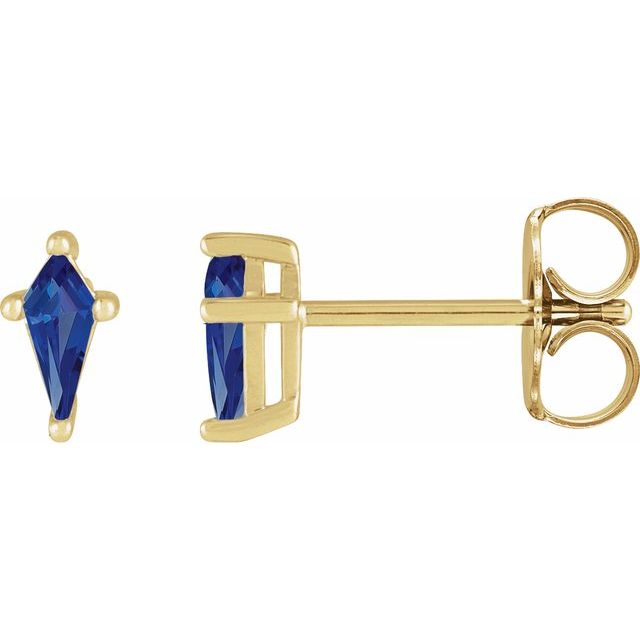 14K Yellow Gol Blue Sapphire Earrings variant--Sapphire variant--14K-yellow-gold
