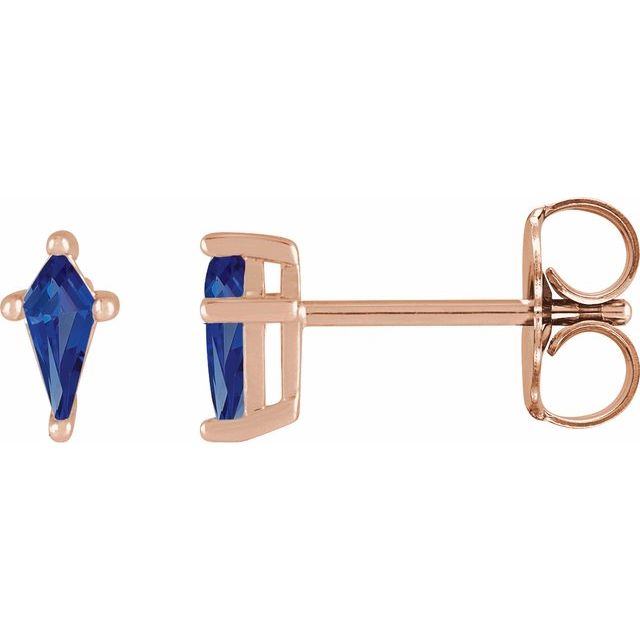 14K Rose Gold Blue Sapphire Earrings variant--Sapphire variant--14K-rose-gold