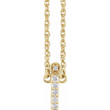 diamond lowercase initial necklace, initial necklace, diamond initial necklace 14K yellow gold I initial charm variant--I variant--14K-yellow-gold