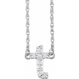 diamond lowercase initial necklace, initial necklace, diamond initial necklace 14K white gold T initial charm variant--T variant--14K-white-gold