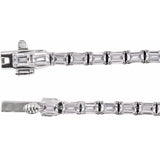 11 3/4 CT Diamond Baguette Tennis Necklace - erin gallagher variant--14K-white-gold