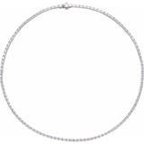 Baguette diamond tennis necklace in 14K gold variant--14K-white-gold