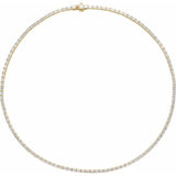 Lab-grown diamond baguette tennis necklace variant--14K-yellow-gold