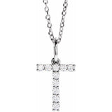 diamond initial necklace, initial necklace, diamond initial necklace 14K white gold T initial charm variant--T variant--14K-white-gold