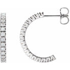 1/2 CT Diamond Hoop Earrings - erin gallagher