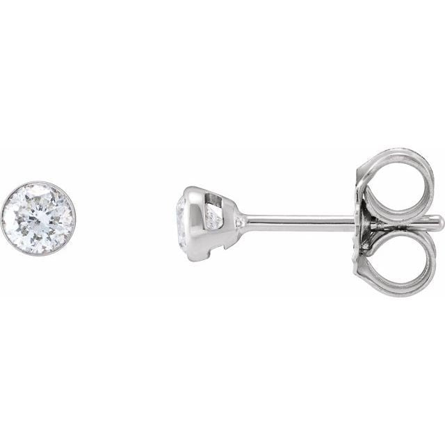 1/4CT Diamond Stud Earrings - erin gallagher variant--Diamond-Nat variant--14K-white-gold