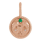 Handmade 14K rose gold Aries Zodiac Medallion Charm