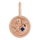 Handmade 14K rose gold Capricorn Zodiac Medallion Charm