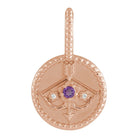 Handmade 14K rose gold Sagittarius Zodiac Medallion Charm
