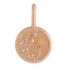 Handmade 14K rose gold Virgo Zodiac Medallion Charm