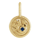 Handmade 14K yellow gold Capricorn Zodiac Medallion Charm