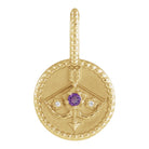 Handmade 14K yellow gold Sagittarius Zodiac Medallion Charm