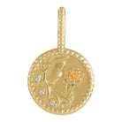 Handmade 14K yellow gold Virgo Zodiac Medallion Charm