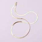 14K Solid Gold Herringbone-Chain Necklace - erin gallagher