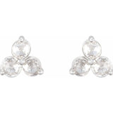 1/5CTW Trio Diamond Studs - erin gallagher variant--14K-white-gold