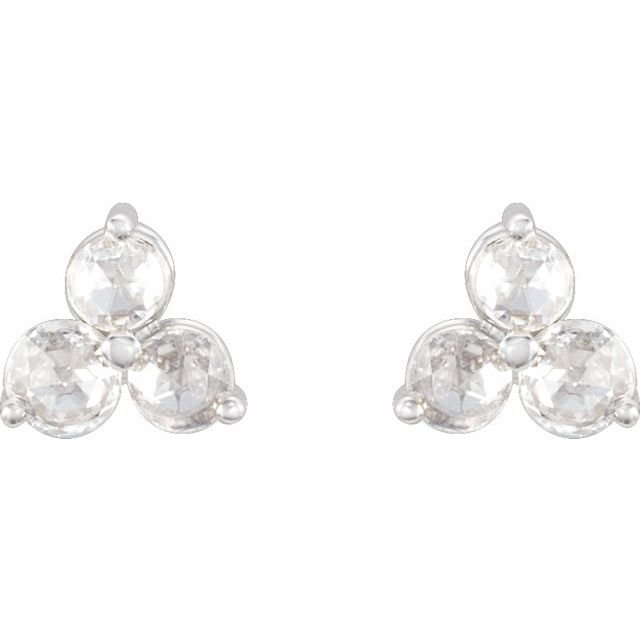 1/5CTW Trio Diamond Studs - erin gallagher variant--14K-white-gold