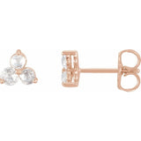 1/5CTW Trio Diamond Studs - erin gallagher variant--14K-rose-gold
