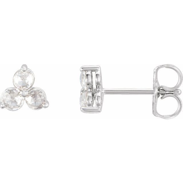1/5CTW Trio Diamond Studs - erin gallagher variant--14K-white-gold