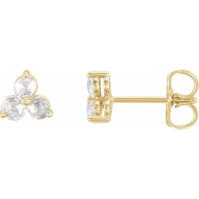 1/5CTW Trio Diamond Studs - erin gallagher variant--14K-yellow-gold