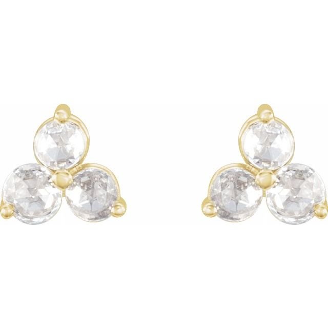 1/5CTW Trio Diamond Studs - erin gallagher variant--14K-yellow-gold