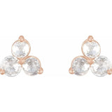 1/5CTW Trio Diamond Studs - erin gallagher variant--14K-rose-gold