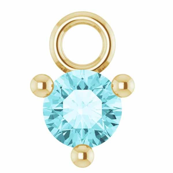 3mm Birthstone Prong Charm - erin gallagher