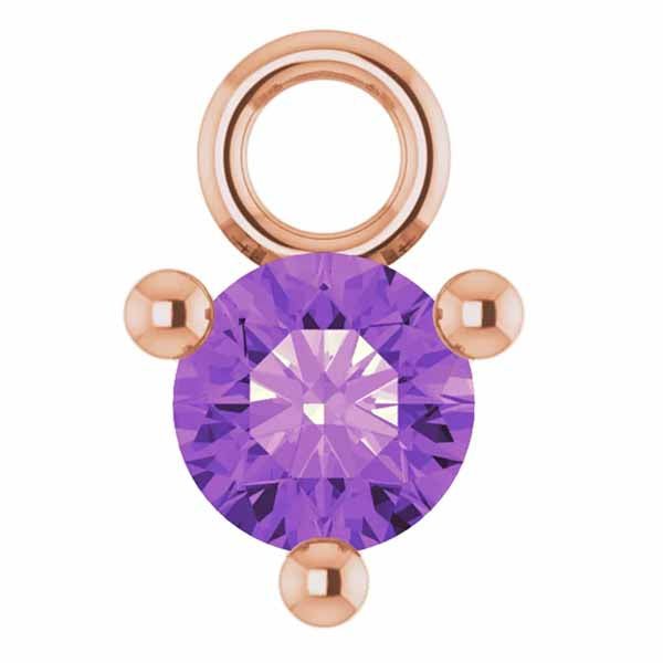 3mm Birthstone Prong Charm - erin gallagher