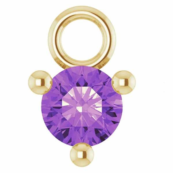 3mm Birthstone Prong Charm - erin gallagher