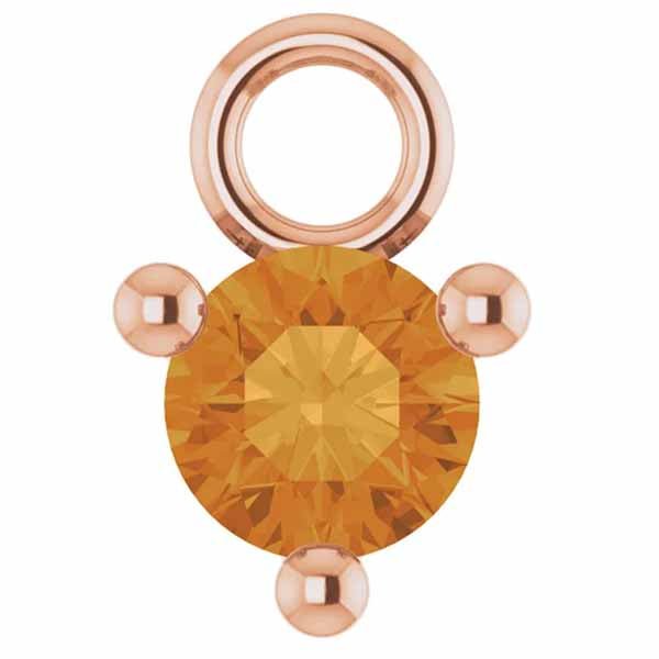 3mm Birthstone Prong Charm - erin gallagher