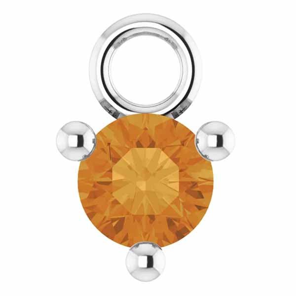 3mm Birthstone Prong Charm - erin gallagher