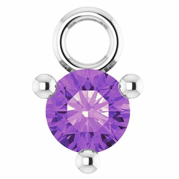 3mm Birthstone Prong Charm - erin gallagher