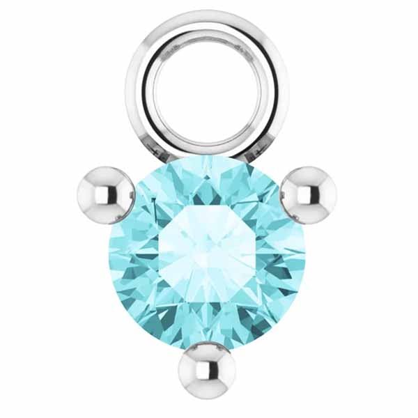 3mm Birthstone Prong Charm - erin gallagher