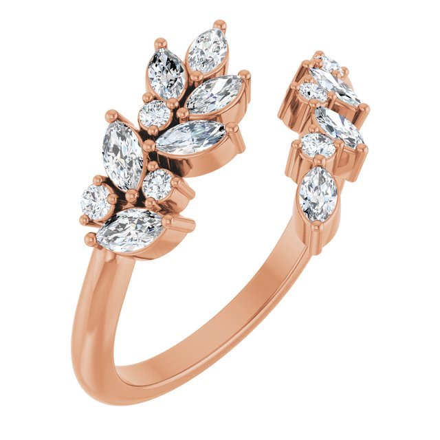 5/8CTW Wreath Diamond Wrap Ring - erin gallagher variant--Diamond-Nat variant--14K-rose-gold variant--Diamond-Lab variant--14K-white-gold